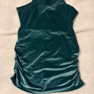 A New Day Dark Green Velvet Sleeveless Blouse